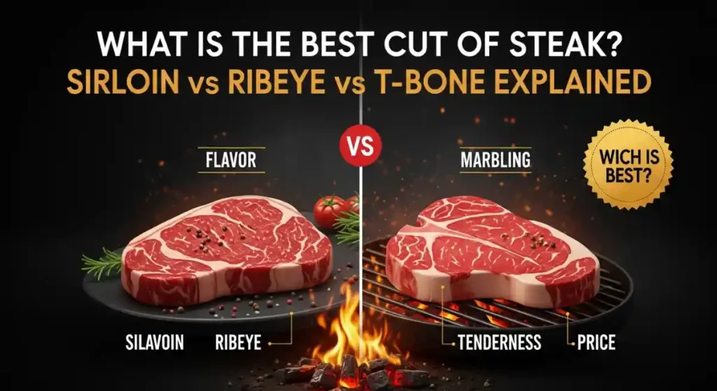 What is the Best Cut of Steak Sirloin vs Ribeye vs T-Bone Explained